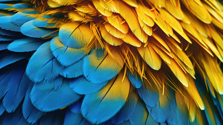 Blue and Gold Macaw wing feathersの素材