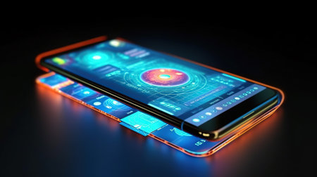 Smart wallet concept with credit or debit card paymentの素材