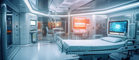 A modern hospital roomの素材