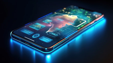 Smart wallet concept with credit or debit card paymentの素材