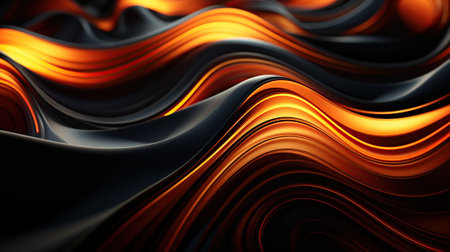 Futuristic technology wave background with glowing lines and bokehの素材