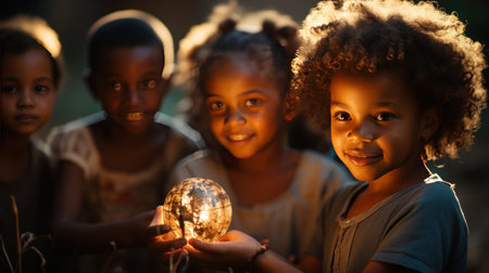 african child playingの素材