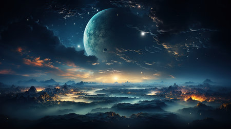 Fantasy alien planet.の素材