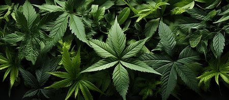 Tropical leaves background.の素材