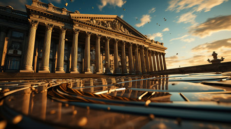 entrance hall bank buildingの素材