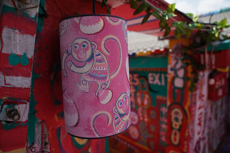 Taichung, Taiwan - 4 November 2018: Capturing Rainbow Village, a military dependents' village that was converted into street art in Nantun District,のeditorial素材