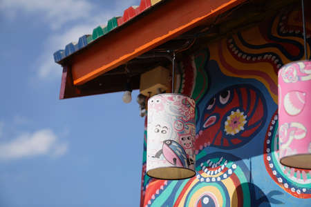 Taichung, Taiwan - 4 November 2018: Capturing Rainbow Village, a military dependents' village that was converted into street art in Nantun District,のeditorial素材