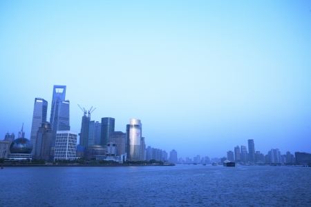 Shanghai Pudong City Nightの写真素材