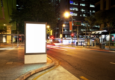 Billboards on city roadsの写真素材