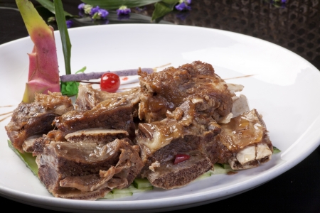 roasted lamb chopsの写真素材