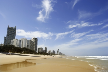 People in Australia, Gold Coast beachの写真素材