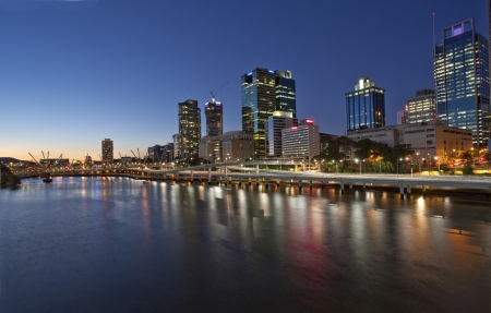 Brisbane city, nightのeditorial素材