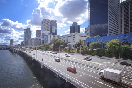 Australia, Brisbane city, highwayの写真素材