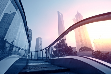 Shanghai Pudong city buildingのeditorial素材