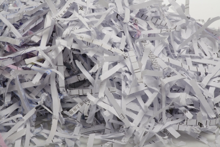 Close up of shredded paper for background.の写真素材