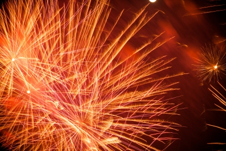 Launch fireworks festival sky as backgroundの写真素材