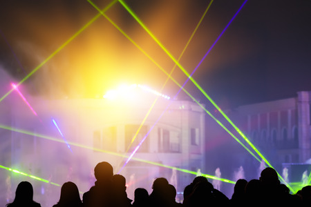 festivals, outdoor stage lighting and people