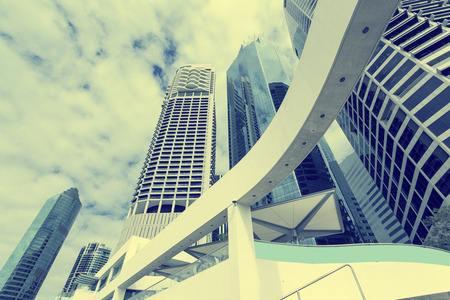 Modern glass building in Brisbane city