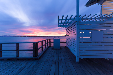 board walk by the seasideの写真素材