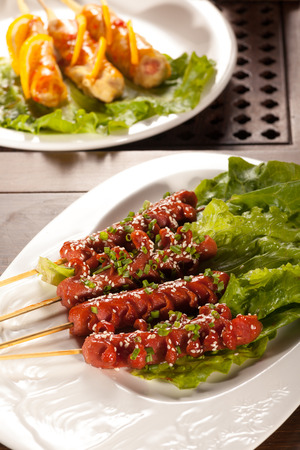 Chinese food sausageの写真素材