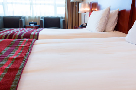 Hotel room bedのeditorial素材