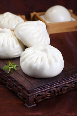 Chinese food, steamed bunsの写真素材
