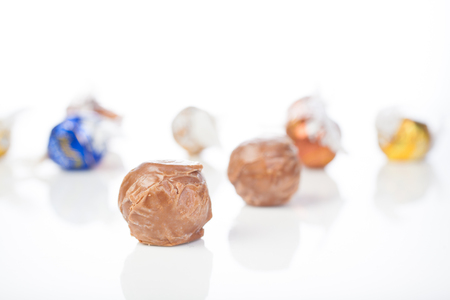Chocolate on a white backgroundの写真素材