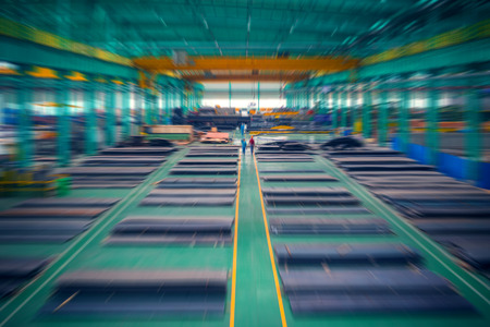 Chinese steel mills production workshopのeditorial素材