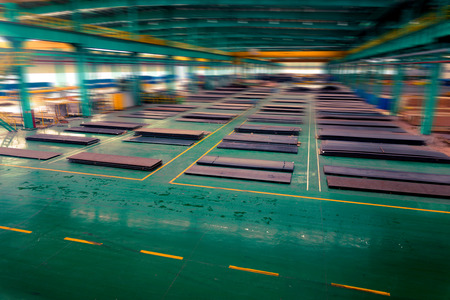 Chinese steel mills production workshopのeditorial素材