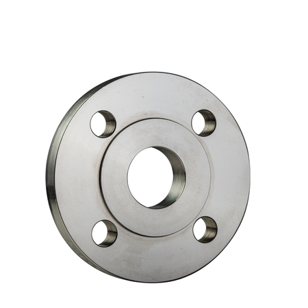 Isolated on a white background metal flange ring