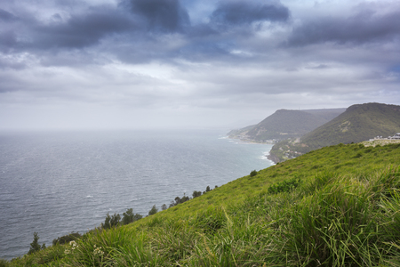 A cloud over the sea in Wollongong, Australiaの写真素材
