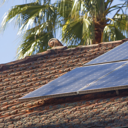 Australia, rooftop solar panelsの写真素材