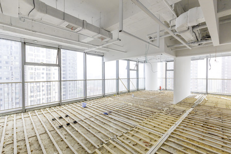 China Wuxi, unfinished interior construction siteのeditorial素材