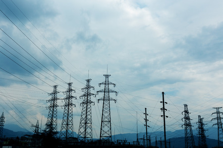 China 's power substation in Tibetの写真素材