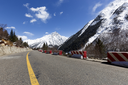 high altitude outdoor road at tibetの写真素材