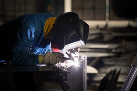 
Metal processing plants, a welding workers at workの写真素材