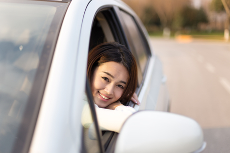 
Chinese woman driving in a carの写真素材