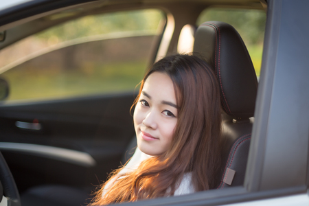 
Chinese woman driving in a carの写真素材