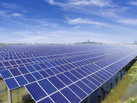 Large-scale arrangement of solar power plants, clean non-polluting energy