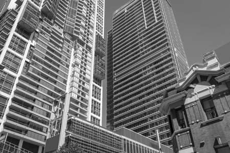 high rise buildings in the cityの写真素材