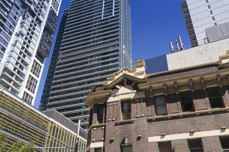 high rise buildings in the cityの写真素材
