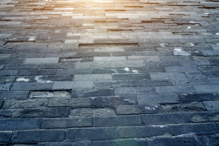 brick floor backgroundの写真素材