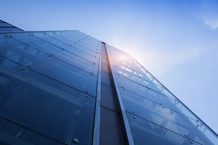 Architectural Glass Exterior, Blue Colorの写真素材