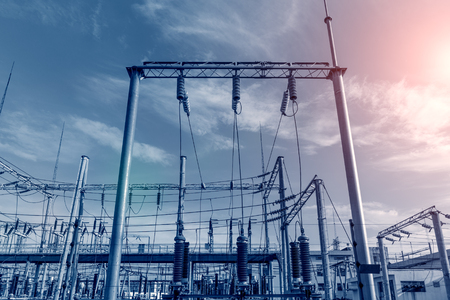Structure of Electric Power Transformer Stationの写真素材