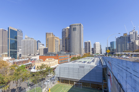 sunny cityscape at downtown Sydney, Australia.の写真素材