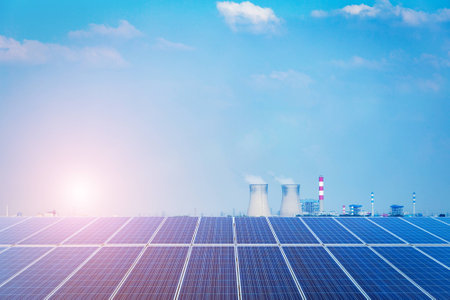 China's Wuxi, the lake's thermal power plant is working