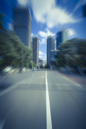 City view with effectの写真素材