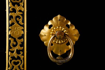 historical craft door decoration, door buckle, pull ringの写真素材