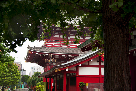 Japan, Tokyo, famous historic building, Asakusa Templeのeditorial素材