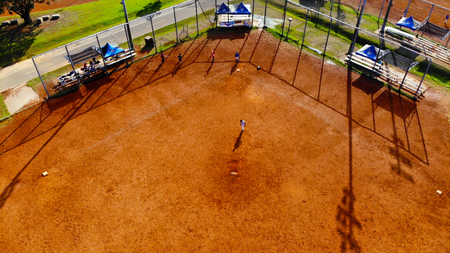 Aerial Photo of Riverside Park Baseball Stadium, Taipei, Taiwanのeditorial素材